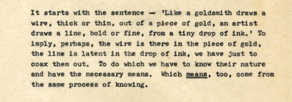 Excerpt from The Magic of Making 1989, Courtesy of K. G. Subramanyan Archive, Asia Art Archive Collections